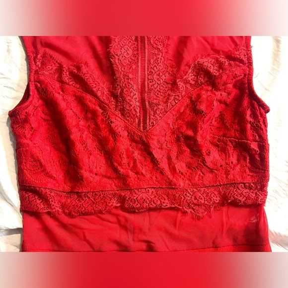 Windsor Elegant Red Lace Dress Size Small - Picture 4 of 13